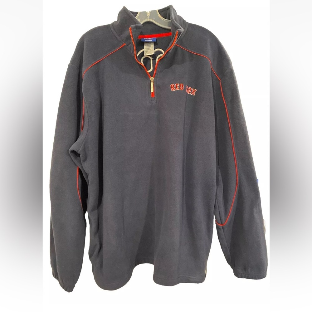 Boston Red Sox Reebok Quarter Zip Fleece Men’s XL ML Embroidered Stitch Logo